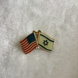 NWOT USA Israel Flag Pin